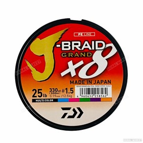 다이와 J브레이드 8합사 그랜드(멀티색) 300m 합사줄 J-BRAID X8 오색합사