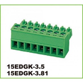 15EDGK-3.81 (플러그 터미널 블록 핀간격 : 3.81mm피치), 4핀, 1개