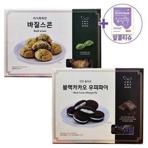 화과방 바질스콘 40GX12 + 블랙카카오 우피파이 30GX12 + 더메이런알콜티슈, 40g