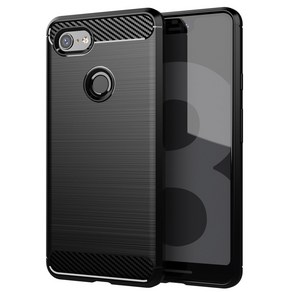 충격 3A 백 XL 실리콘 구글 케이스 코크 파라 TPU 커버 방지 보호 3XL 픽셀 펀다, Black, Pixel 3, 1개