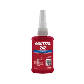 록타이트 LOCTITE 혐기성 나사고정제 영구고정제 242 50ml 250ml, 272(50ml), 1개