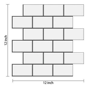 DIY 타일 스티커 셀프 시트지 접착 테이프 3D 필 앤 스틱 흰색 지하철 벽 벽지 주방 Tile-1pcs, 18) VVP101