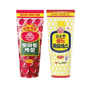 오뚜기 토마토 케찹 + 골드 마요네스, 800g, 1세트