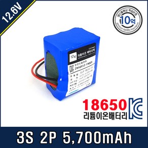 [12.6V] 삼성 SDI 18650 배터리팩 3S2P T20C 29E, 1개, 1개입