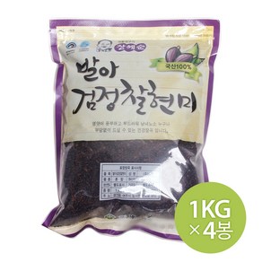 장세순 발아 검정찰현미, 1kg, 4개