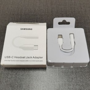 삼성-USB c타입 헤드셋 잭 어댑터 타입-C to 3.5mm 이어폰 오디오 케이블 갤럭시 노트 10 플러스 + S20 A90 A80 A60 A8S