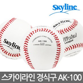 스카이라인 야구공 AK-100 소가죽 안전야구공 1PCS