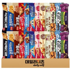 [데일리이츠] 에너지바 12종 24개 기획세트 (골든그래놀라 콘푸라이트 코코볼 엑티브 벨런스 닥터유에너지바호두 콘푸로스트 레드베리 크런치넛 통곡물너트 트레일믹스 소프트츄이), 1세트, 40g
