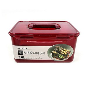 김치냉장고통 김치통 물김치전용통 없는 3.6L 색배임 신선보관 락앤락 간장게장통 뉴와인, 1개