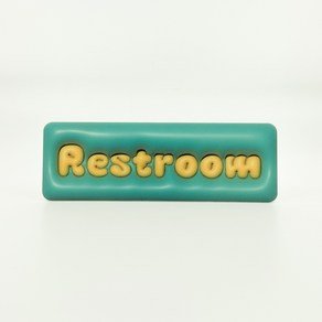 부착형 화장실 안내 표지판 풍선 restroom (16x5.5cm)