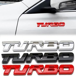 [2개묶음] 차량용간편부착튜닝 TURBO 차량용엠블럼 감성마력 자동차엠블럼 c0*637ET, 크롬(1238-1)