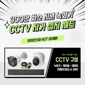 아이던스 300만화소 CCTV 세트 자가설치 실내 방범용 가정용 감시카메라, 300만화소 실외1세트 (10M케이블+어댑터), 1개