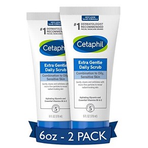 Cetaphil Exfoliating Face Wash Exta Gentle Daily 세타필 엑스폴리에이팅 페이스 워시 매우 부드러운 데일리 페이스 스크럽 부드럽게 각질, 2개