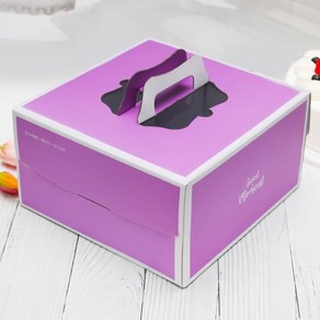 화이트 파스텔 케익박스 3호SET(+받침 15cm)