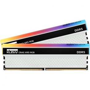 KLEVV CRAS XR5 RGB DDR5 32GB 2x16GB 6200MHz CL40 A-DIE 1.3V 게이밍 데스크톱 램 메모리 SK하이닉스 칩 XMP 3.0 / AMD, 32GB (2 x 16GB)_6200MHz  Whit