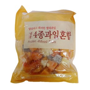 세미원 냉동4종과일혼합1kg 1개 망고 파파야 용과 파인애플, 1kg