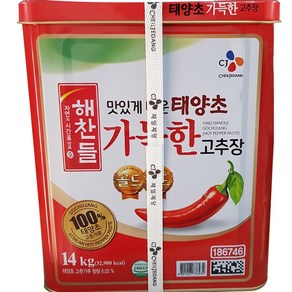 해찬들 맛있게 매운 태양초 가득한 고추장, 14kg, 1개