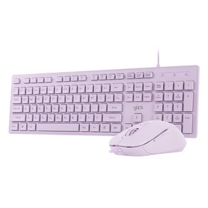 지클릭커 지클릭커 OFFICEPRO GMK-300 저소음 키보드 마우스 세트 (퍼플), 퍼플, 일반형