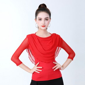 여성 칠부 망사 댄스복 상의 women's long-sleeved T-shit 하늘비즈 A31 Y628B367