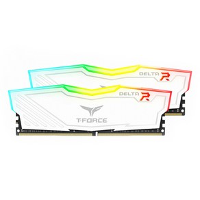 팀그룹 T-Foce DDR4-3200 CL16 Delta RGB 화이트 가넷 데스크탑 램 8GB x 2p, 2개