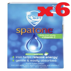 영국 28개입 6팩 스파톤 액상 철분 + 비타민 C 사과맛 Spatone Apple Liquid Ion Supplement, 6개, 700ml