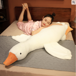 기프티드맨 오리인형 거위인형 애착 50cm 130cm 160cm 190cm, 1개, 화이트
