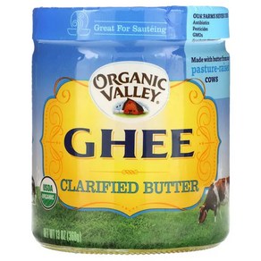 OganicValley 기Ghee 무염 정제 버터 368gX2개 유기농 베이킹 요리적함, 368g, 2세트