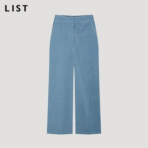 [리스트(LIST)] 코듀로이 백 밴딩 와이드 팬츠_TWWSLO82200_BL