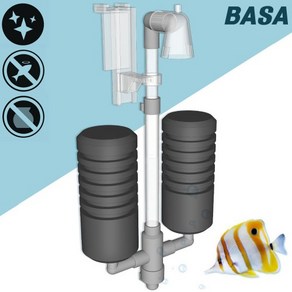 BASA 바사 스펀지 여과기 [쌍기 그레이], 1개