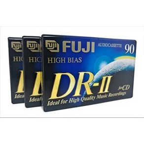 FUJI Cassette DR-II 90 Pack of 3 후지 카세트 DR-II 90 3개 팩