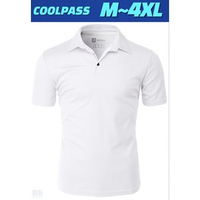 COOLPASS 남성 여름 스포츠 기능성 셔츠 반팔 캐쥬얼 카라 셔츠 (M~4XL)