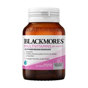 호주 블랙모어스 Blackmoes Multivitamin Fo Women 여성 멀티비타민 서스테인드 릴렉스, 1개, 60정