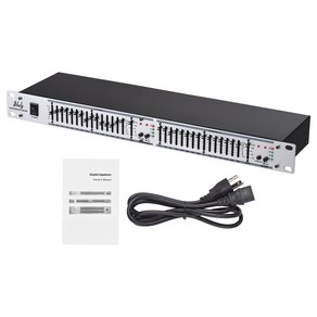 Btuty EQ-215 듀얼 채널 15 밴드 이퀄라이저 1U 랙 마운트 2 스테레오 그래픽 110-240V 전문 오디오 장비, 한개옵션1, [01] as pictue, 1개