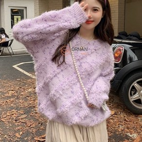 오르난 여성 긴팔 스웨터 뽀글이 상의 R2609