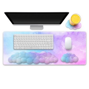 뭉시크 메모리폼 키보드 마우스손목패드 세트, 옵션24, 4종세트, 1개