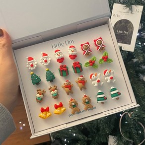 Chistmas gift box 크리스마스 선물 슬리퍼 신발 실내화 꾸미기 장식 파츠 참 액세서리 기프트박스