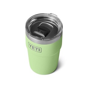 YETI Ramble 473.2ml16온스 쌓을 수 있는 텀블러 진공 단열 매그슬라이더 뚜껑이 스테인리스 스틸 레스큐 레드 머그컵 대용량, 키 라임., 1개