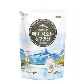 라이온 참그린 베이킹&구연산 주방세제 리필, 1kg, 8개