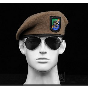 예비군 베레모 군용 특전사 epo us 레인저스 포스 울 샌드 컬러 모자 with insignia militay cap