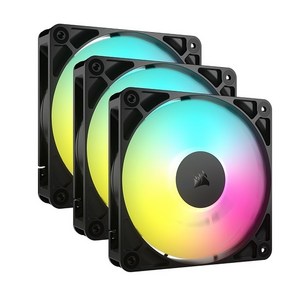 [CORSAIR] CORSAIR RS120 ARGB [케이스쿨러][3팩 블랙], 블랙, 1세트