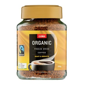 호주 콜스 오가닉 페어트레이드 골드 동결 건조 커피 100g Coles Oganic Faitade Gold Feeze Died Coffee 100g, 1개, 1개입