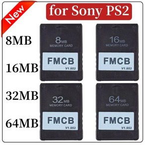 소니 PS2 PS2 용 FMCB McBoot 무료 MC 부트 카드 v1953 8MB 16MB 32MB 64MB 메모리 카드 게임 콘솔 액세서리 브랜드 신제품, 1개