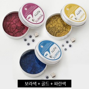 자석 장난감 클레이 자성 마그네틱 촉감놀이 DIY 자성슬라임, 크기가 큰, A. 보라색+골드+파란색, 1개