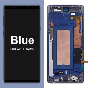 Samsung Galaxy Note 9 용 슈퍼 AMOLED LCD LCD 디스플레이 참고 9 디스플레이 N960D N960F 터치 스크린 참고 9 배터리 커버 포함, 블랙 프레임 없음