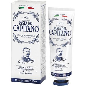 Pasta del Capitano 1905 화이트닝 치약 75ml, 1개