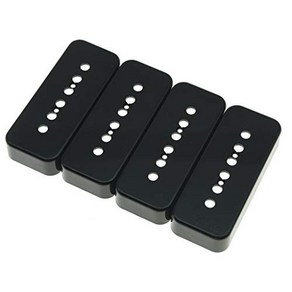 KAISH Pack of 4 Black ABS Plastic P90 Soapba Pickup Coves Soap ba Guita Pickup Cove Pole Spaci, 1개, 검은색