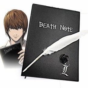 데스노트 Death 선물 비밀 Note 공책, 작은 노트+깃펜+L 목걸이+노트갈피