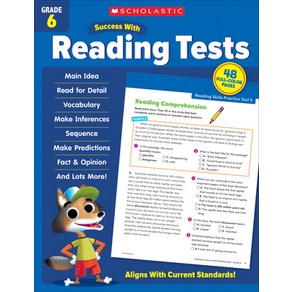 (영문도서) Scholastic Success with Reading Tests Gade 6 Papeback, Scholastic Teaching Resouces, English, 9781338798678