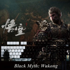 Black Myth: Wukong 키캡 125 키 체리 프로필 기계식 게임용 키보드용 5면 열 승화 PBT 키캡, Chey