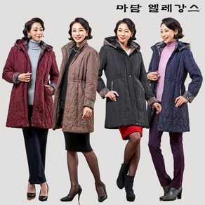 마담엘레강스 페이즐리 포인트 퀼팅 코트